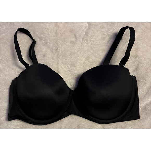 NEW Maidenform Black Ultimate‎ Stay Put Strapless Underwire Bra, 38DD - Picture 1 of 5
